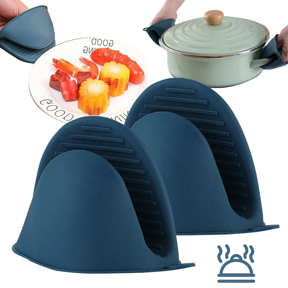 Kitchen Baking Ware - Guantes de silicona resistentes al calor,
