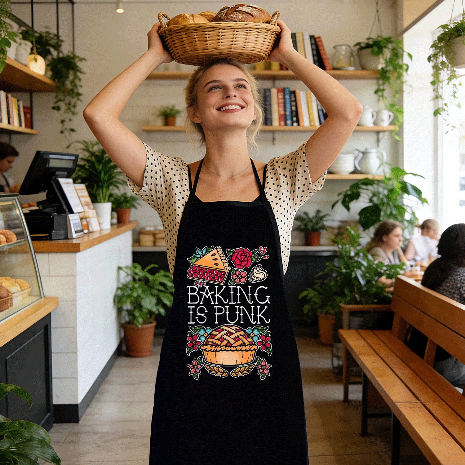 Kitchen Baking Quotes - Delantal de Cocina con Estampado de