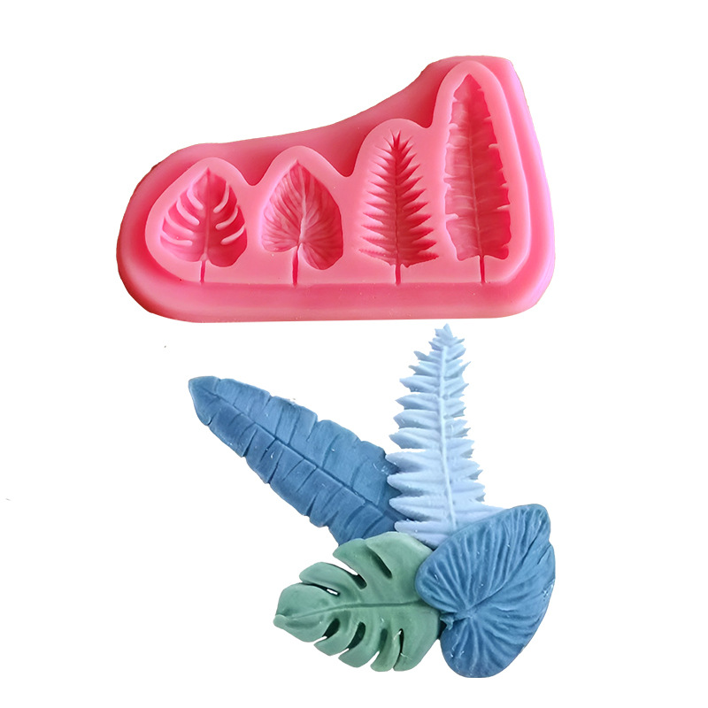 Kitchen Baking Decor - Moldes de silicona de hojas de