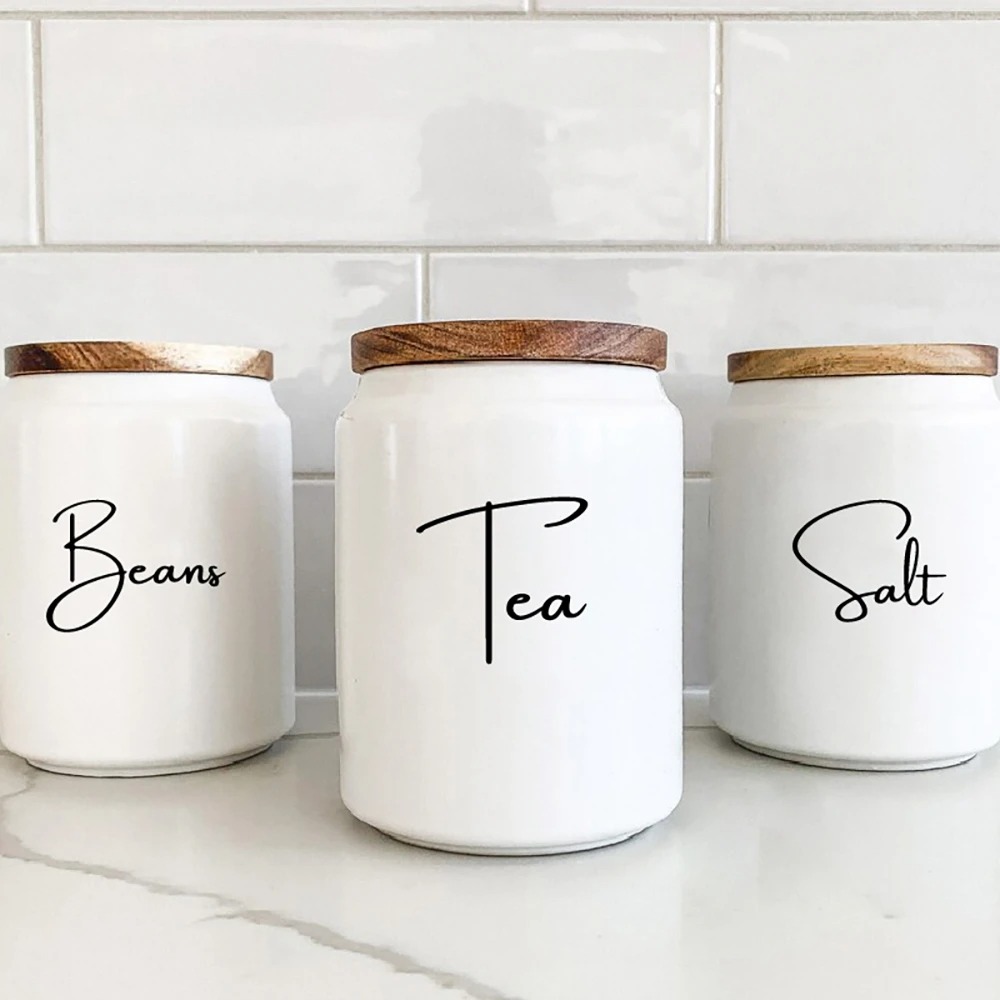 Kitchen Baking Quotes - Etiquetas Adhesivas Impermeables para Frascos de