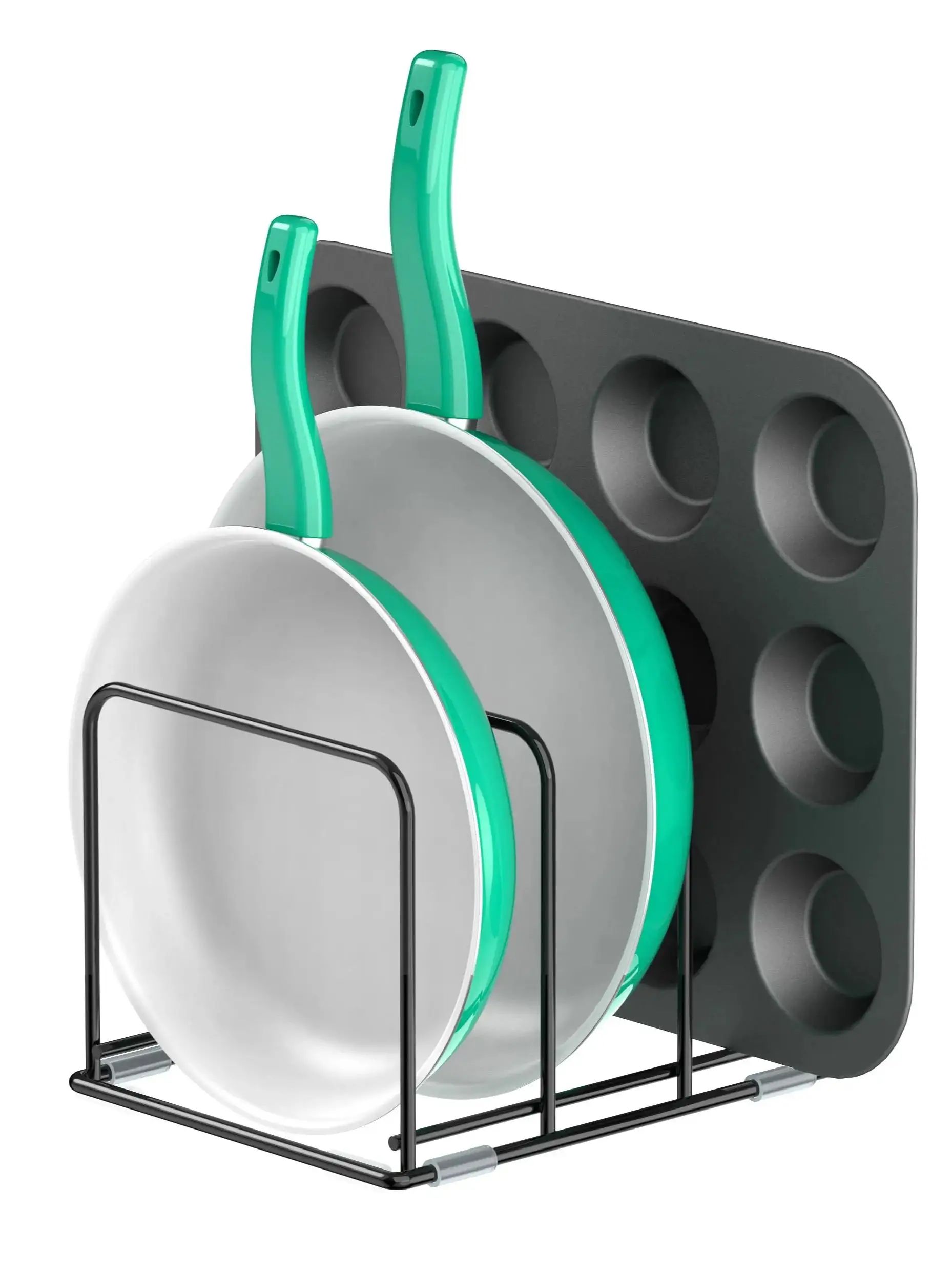 Kitchen Cabinet Baking Organizer - Organizador de sartenes, organizador de gabinete
