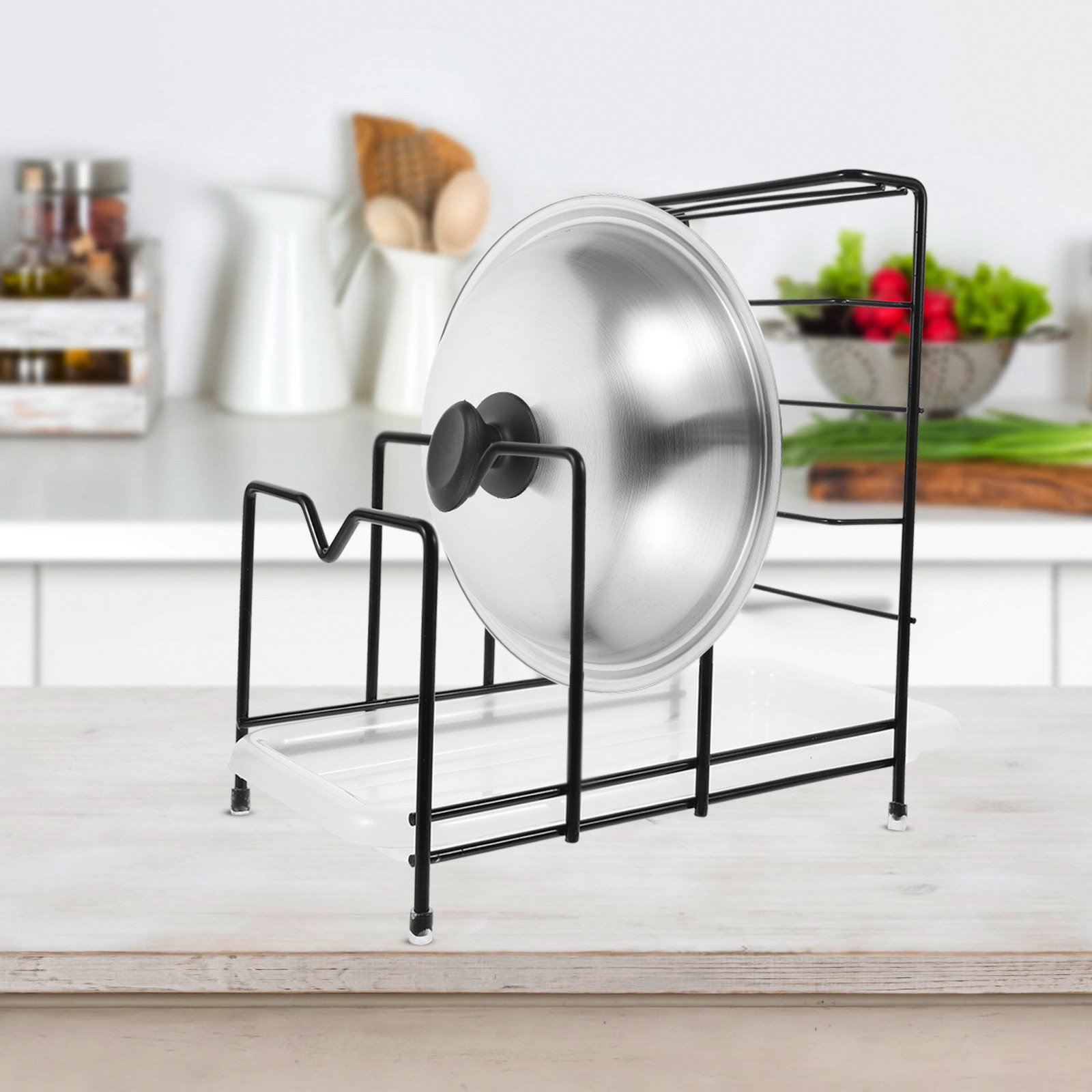 Kitchen Cabinet Baking Organizer - Organizador de tapas para ollas, soporte
