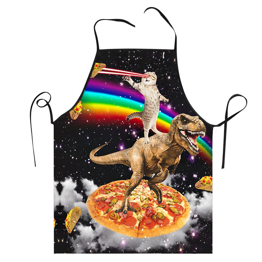 Kitchen Baking Cloth - 68X95cm Unisex espacio Pizza gato Meme