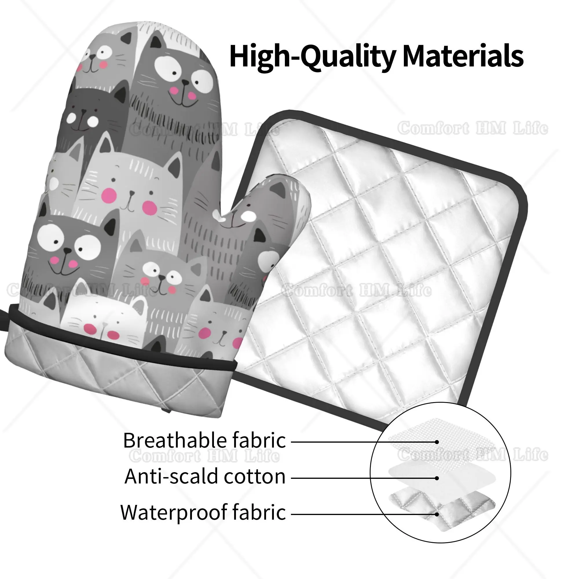 Manoplas para horno y ollas co - Kitchen Baking Counter reseña y precio