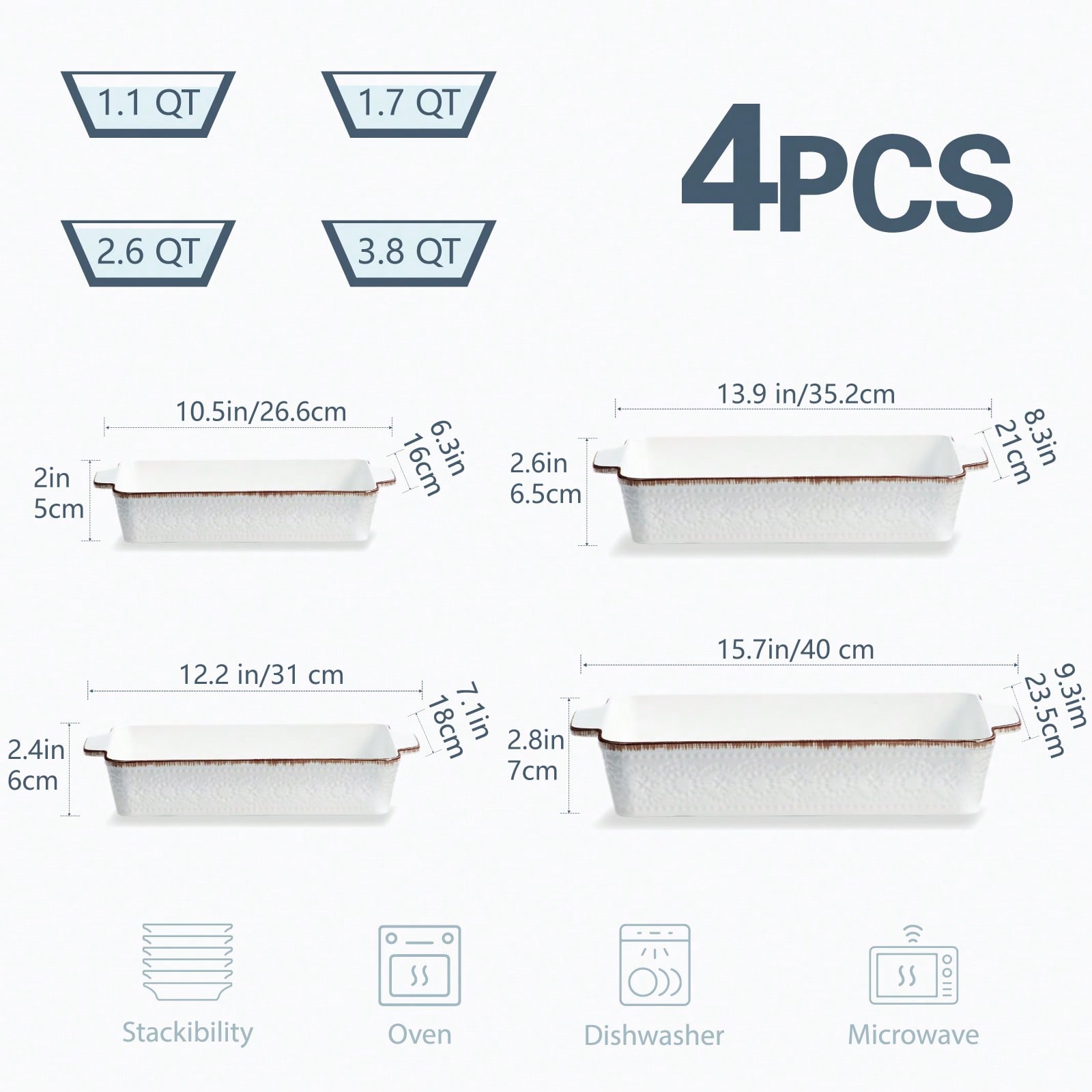 Platos para horno de porcelana - Kitchen Glass Baking Set reseña y precio