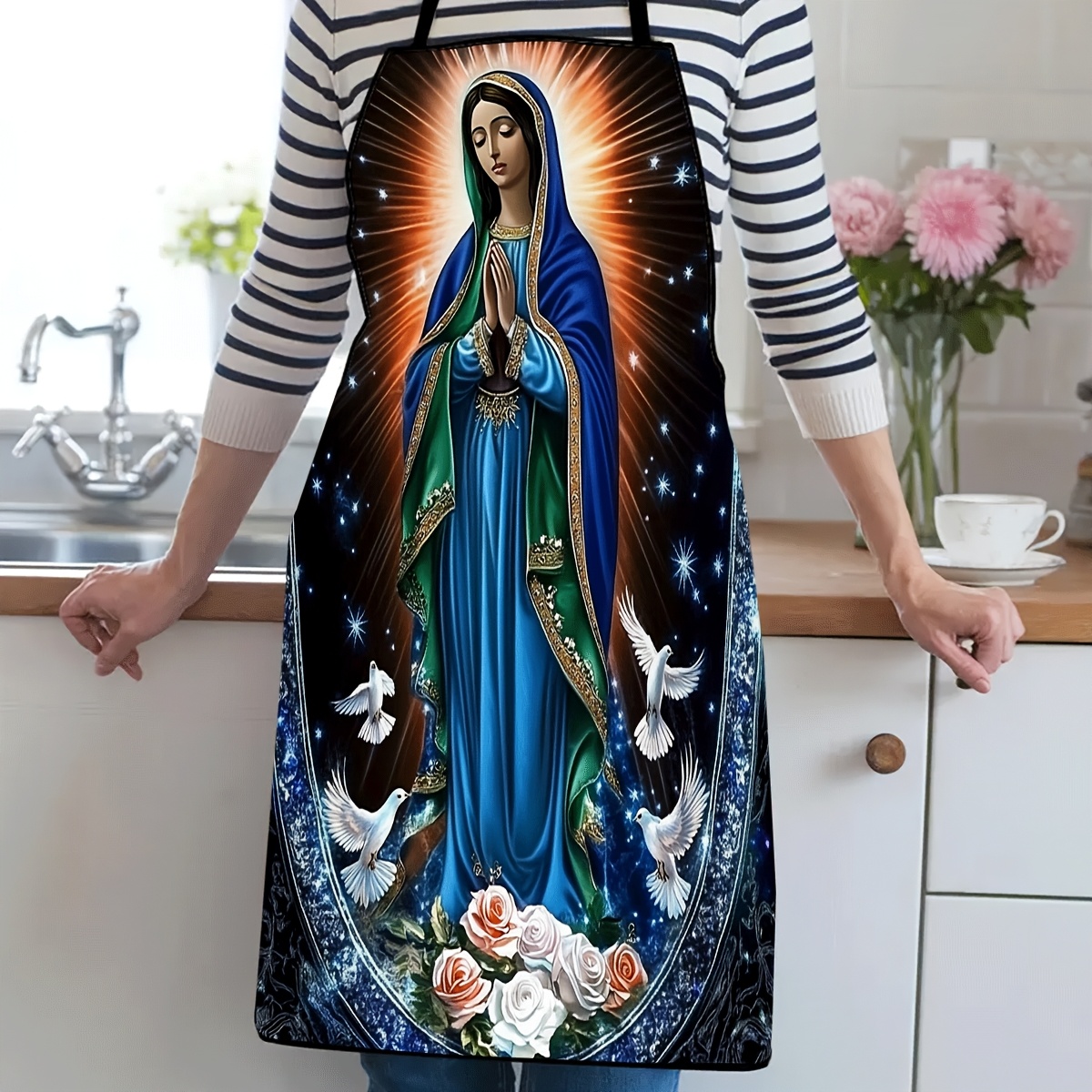Delantal con dama de Guadalupe - Kitchen Baking Cloth reseña y precio