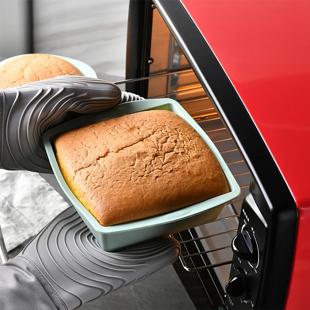Molde cuadrado de silicona par - Kitchen Baking Ware reseña y precio