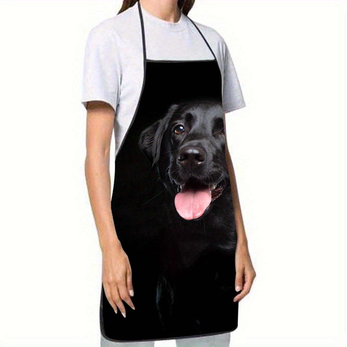 1 delantal negro con estampado - Kitchen Baking Cloth reseña y precio