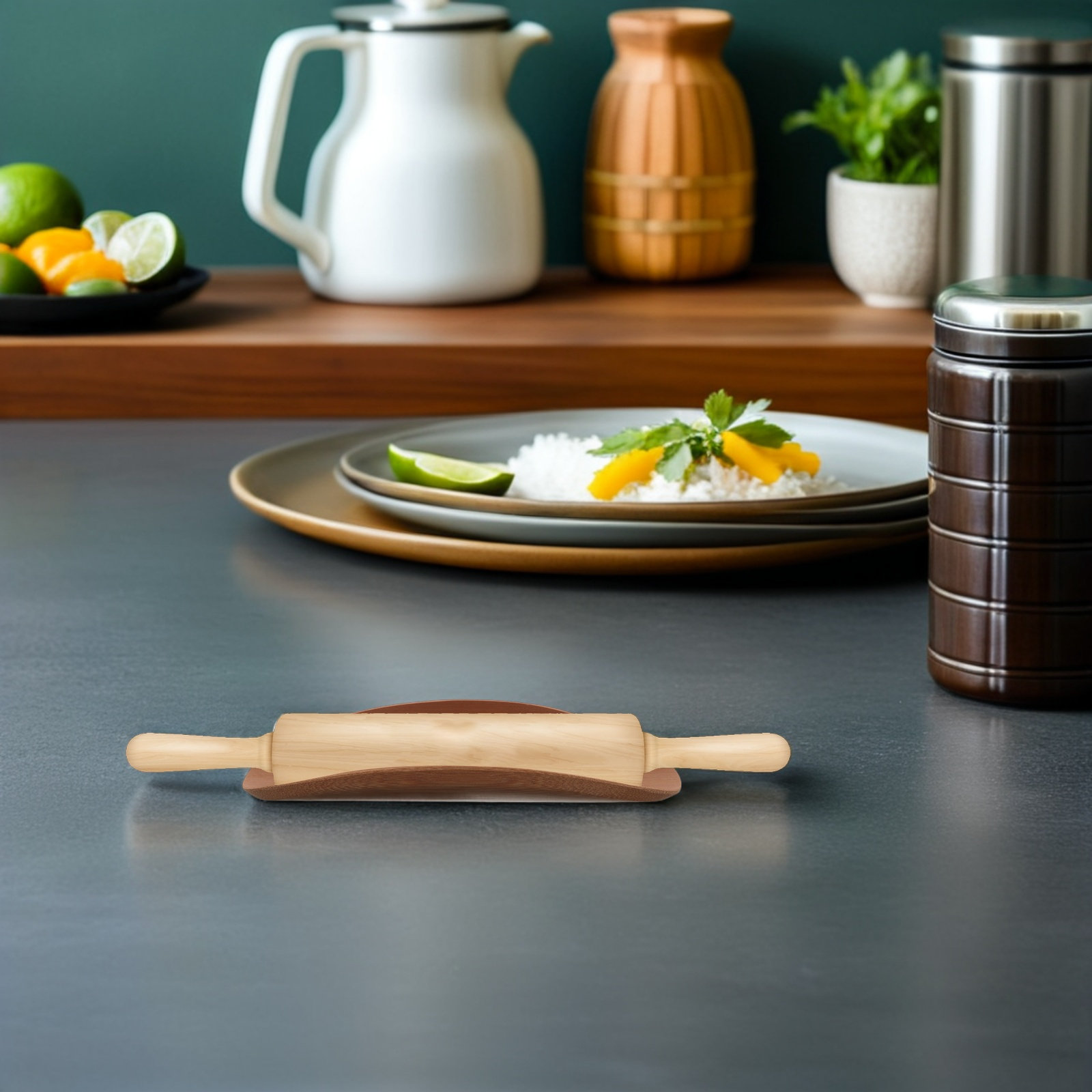 Soporte para Rodillo de Masa d - Kitchen Baking Counter reseña y precio