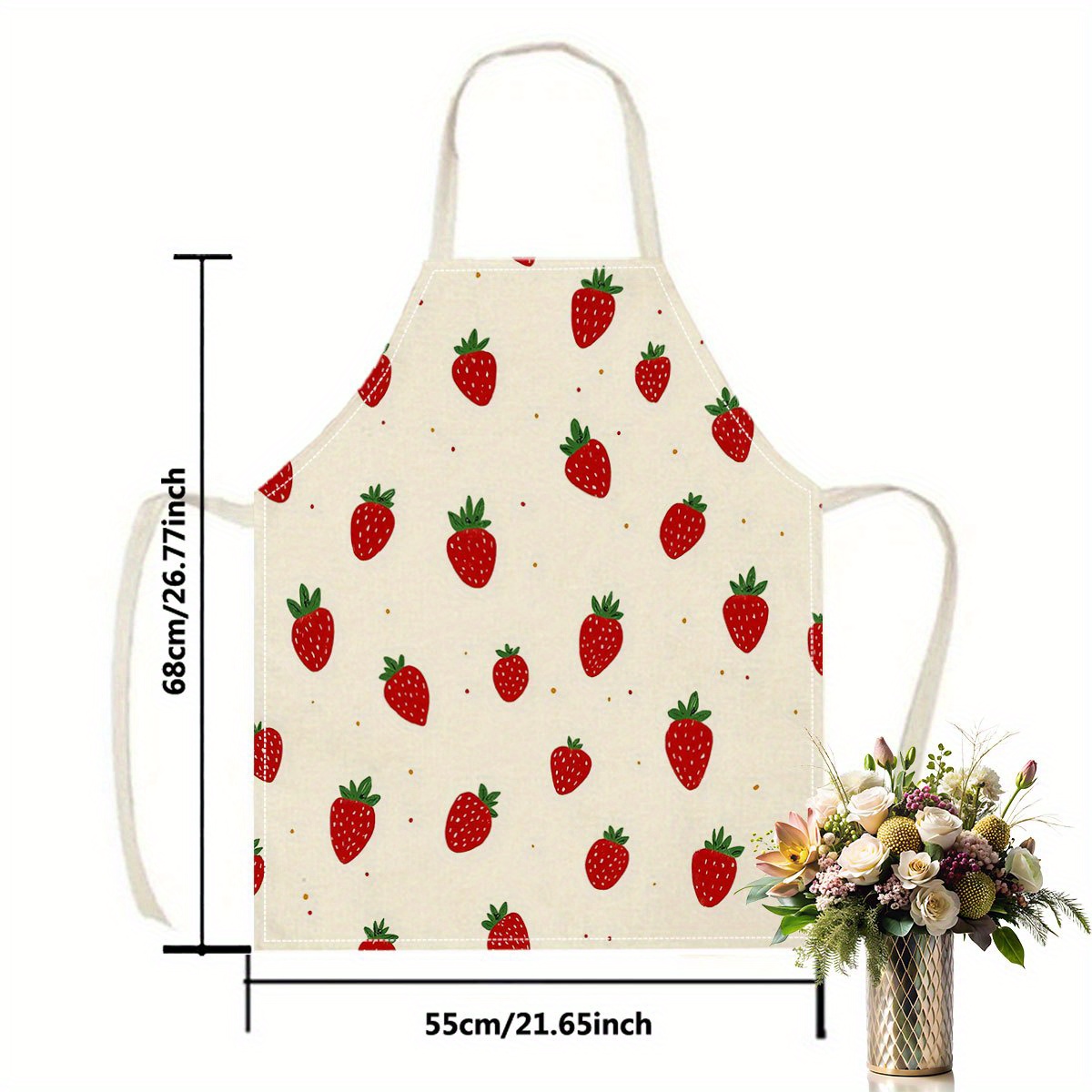 Delantal con diseño de fresa,  - Baking Kitchen Kids reseña y precio