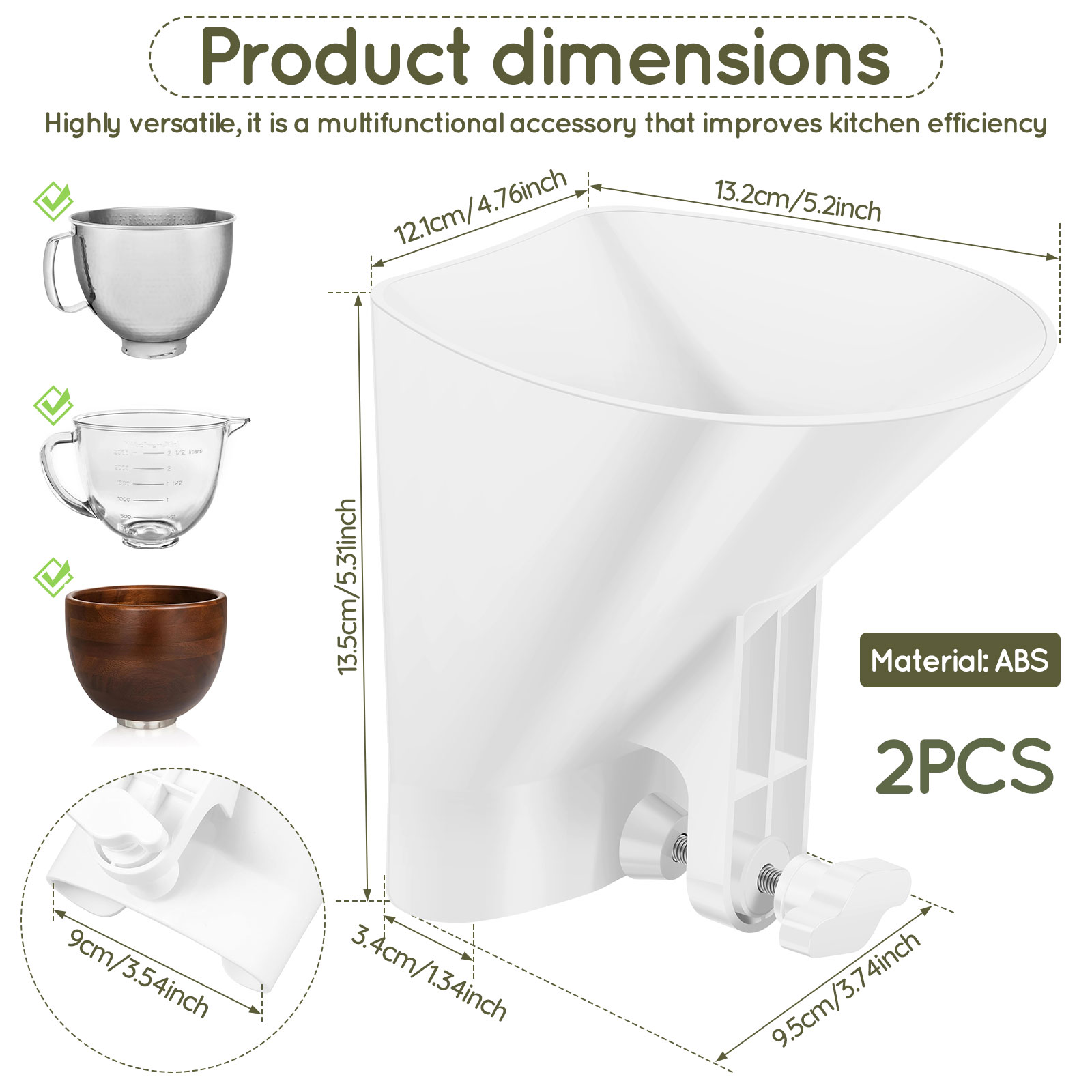Embudo de Harina Antiderrames  - Kitchen Aid Baking Mixer reseña y precio